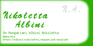 nikoletta albini business card